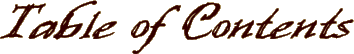 Table of Contents